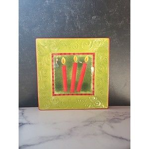 Department 56 Candle Square Plate Christmas Dept 56